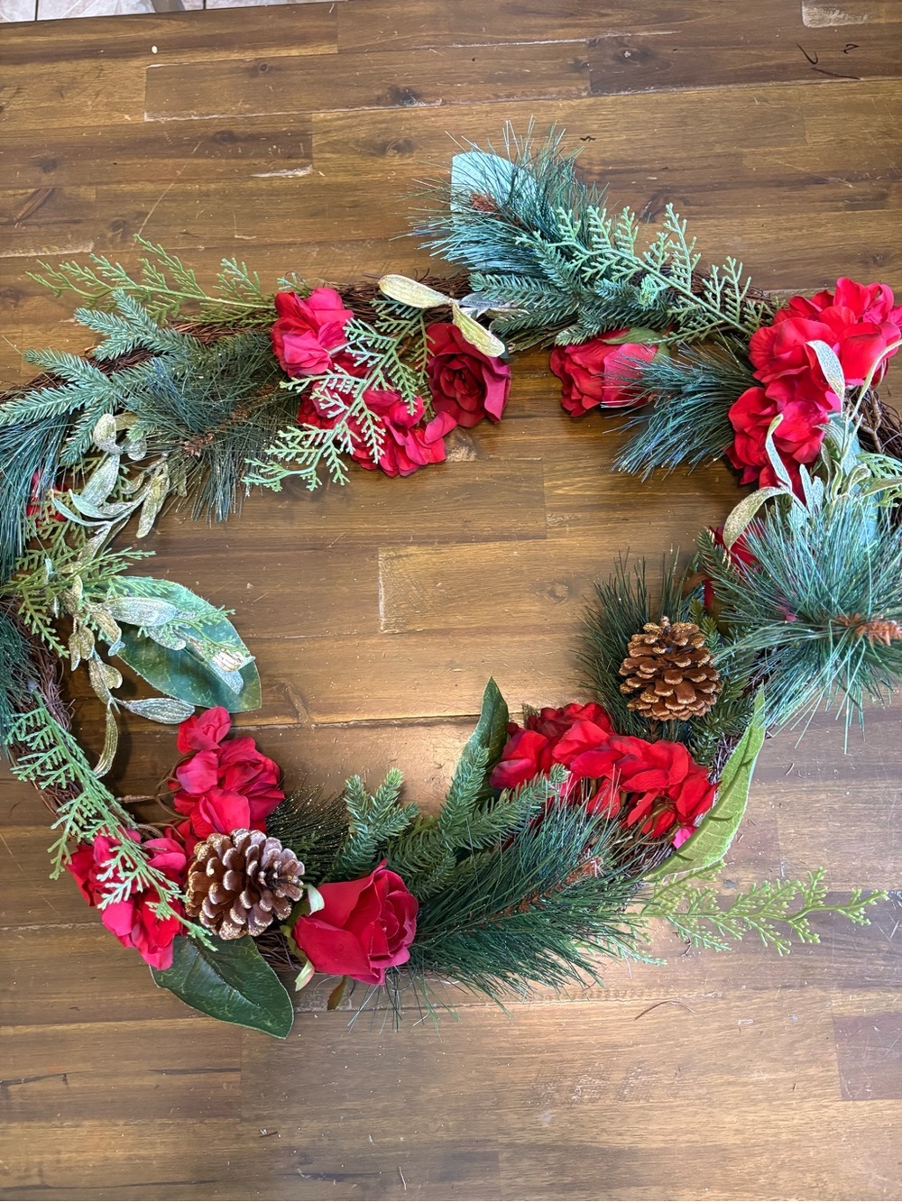 Martha Stewart 6ft Garland Holiday Rose Hydrangea Christmas Decor Pine New